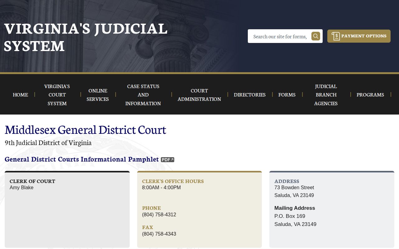 Middlesex County court contact for release record verification